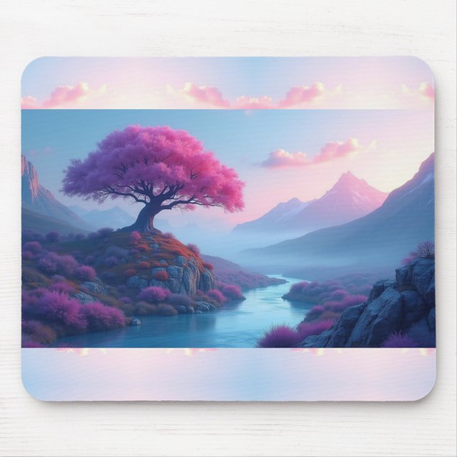 Rosa Träd Mousepad Musmatta (Skapare uppladdad)