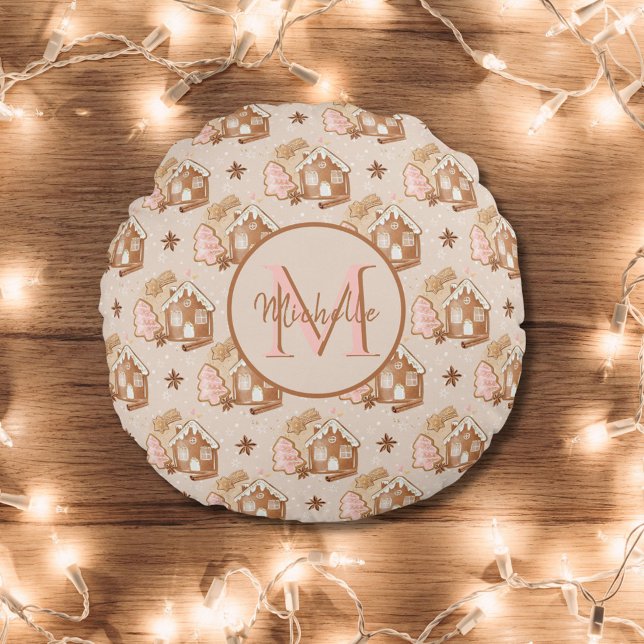 Rosa Träd Rund Kudde (Skapare uppladdad)