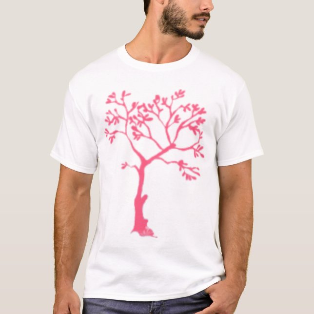 Rosa träd tee shirt (Framsida)