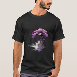 Rosa Träd Waterfall T Shirt