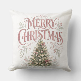 Rosa traditionell julgran | Pinkmas Kudde