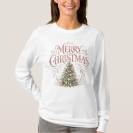 Rosa traditionell julgran | Pinkmas T Shirt