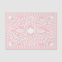 Rosa traditionellt beninläggningsdecoupagepapper