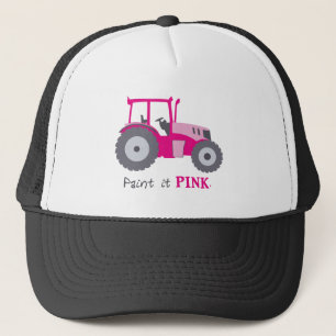 Rosa traktor illustrerar rosan! keps