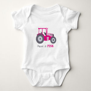 Rosa traktor illustrerar rosan! t-shirt