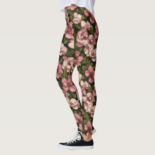 Rosa tränings Gardenias Estetiska Examen Gåvor Leggings