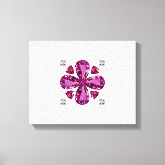 Rosa Trefoil Art Canvastryck (Framsida)