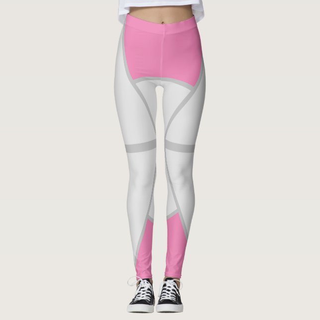 Rosa triangel leggings (Framsida)