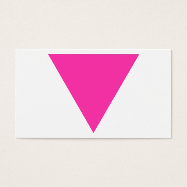 rosa triangel visitkort (Framsidan)