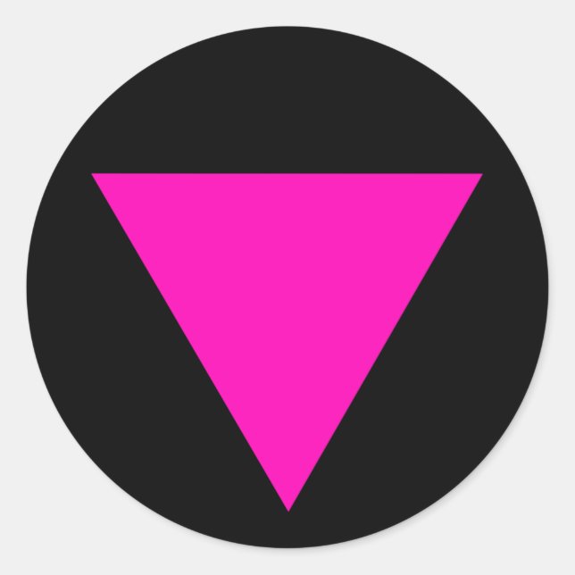"ROSA TRIANGLE" GAY PRIDE RUNT KLISTERMÄRKE (Framsida)