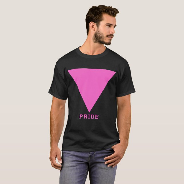 Rosa Triangle Pride Gay rights Movement T Shirt (Hel framsida)