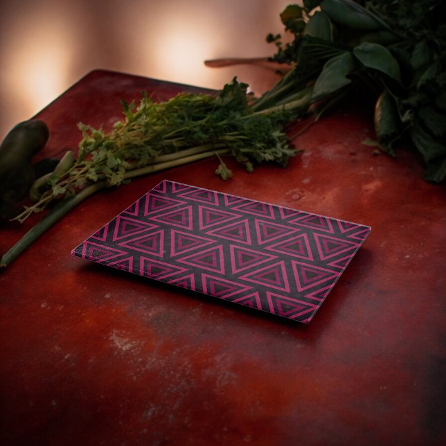 Rosa Triangles Mönster (Chopping Board)