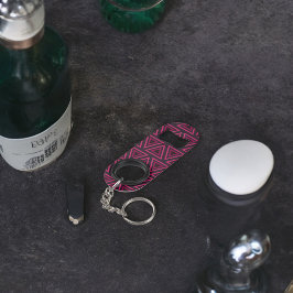 Rosa Triangles Mönster Mini Flasköppnare