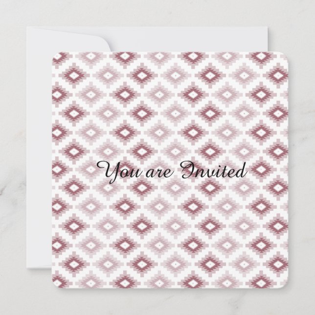 Rosa Tribal Baby Shower Inbjudningar (Framsida)