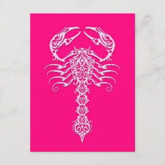 Rosa Tribal Scorpion Vykort