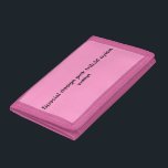 Rosa trifold nylonplånbok<br><div class="desc">Inhandlar den rosa trifold nylonplånboken för den speciella designen,  tackar nu!</div>