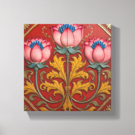 Rosa Trio Lotus Canvastryck
