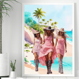 Rosa Trio på Tropical Island Poster