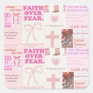 Rosa trogen dekal fyrkantigt klistermärke