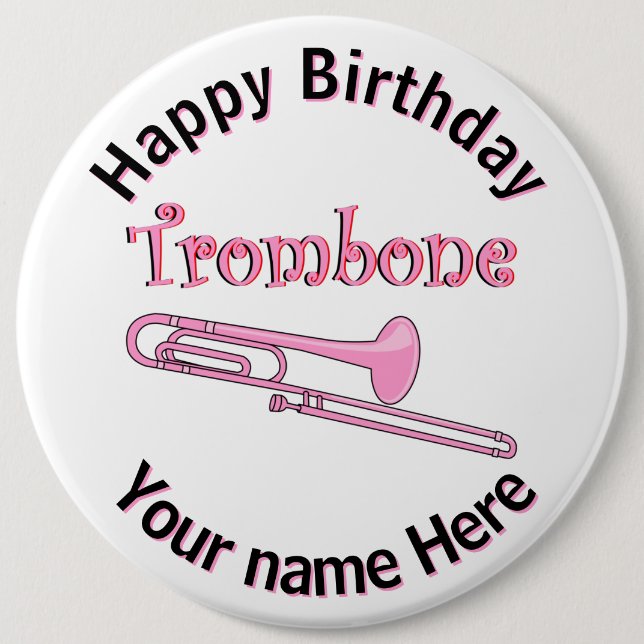 Rosa Trombone-knapp Knapp (Framsida)