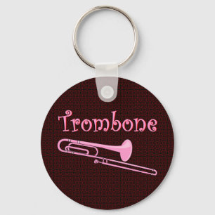 Rosa Trombone Nyckelring
