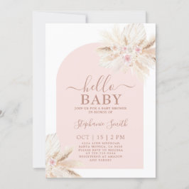  rosa Tropical Baby Shower Girl-inbjudan Inbjudningar