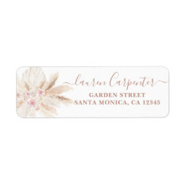  rosa Tropical Boho-etikett Returadress Etikett