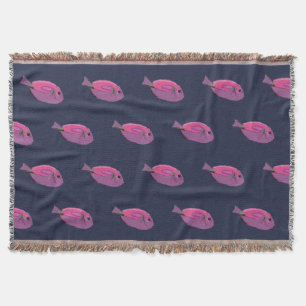 Rosa Tropical Fish Throw Blanket Filt