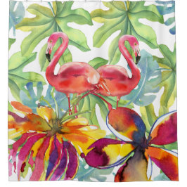 Rosa Tropical Flamingo Bird Watercolor