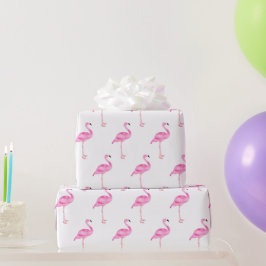Rosa Tropical Flamingo Cute Birthday Party Presentpapper