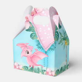 Rosa Tropical Flies Dinosaur Baby Shower Presentaskar