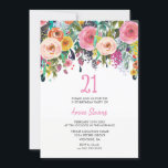 Rosa Tropical Flowers 21:a födelsedag Party Inbjud Inbjudningar<br><div class="desc">Rosa Tropical Flowers 21:a födelsedagen Party Inbjudan Se matchande samling i store Design Courtesy of www.createthecut.com</div>