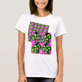 Rosa Tropical Flowers Mönster T Shirt