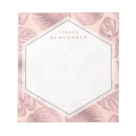 Rosa Tropical Geometric Anteckningsblock