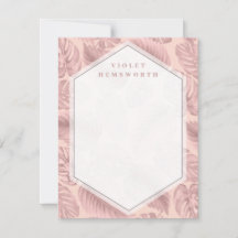Rosa Tropical Geometric Note Card