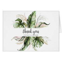 Rosa Tropical Grey Bröllop Tack OBS Kort