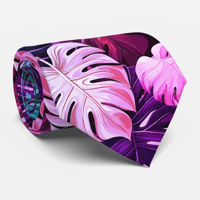 Rosa Tropical Hawaiian monstera mönster Slips (Rullad)