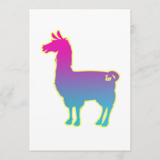 Rosa Tropical Llama-inbjudan Inbjudningar