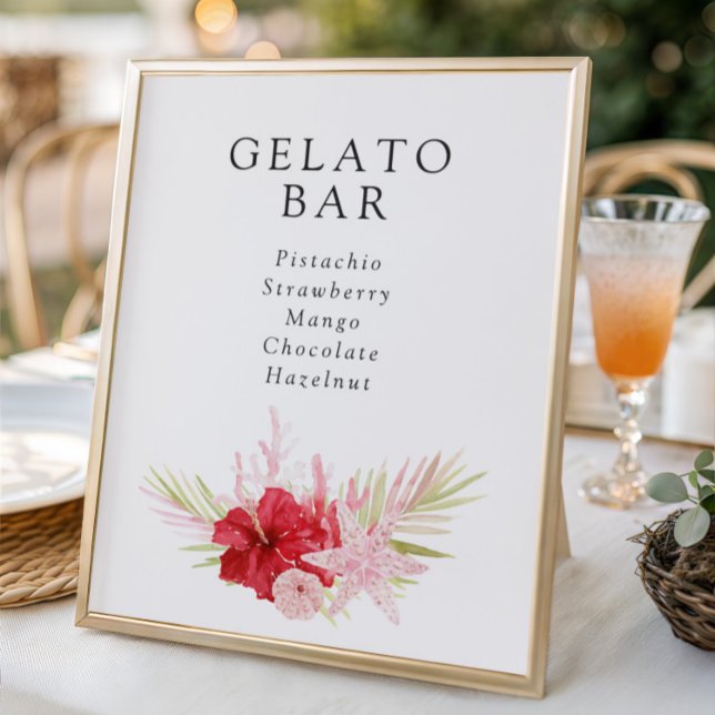 Rosa Tropical Sea Snäcka Möhippa  Downloadable Poster (Skapare uppladdad)