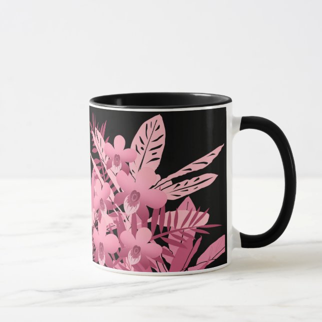 Rosa tropisk bukett mugg (Höger)
