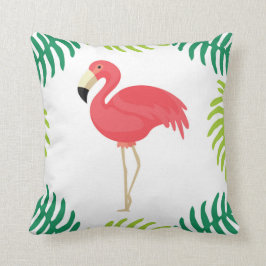 Rosa tropisk Flamingodekorativ kudde