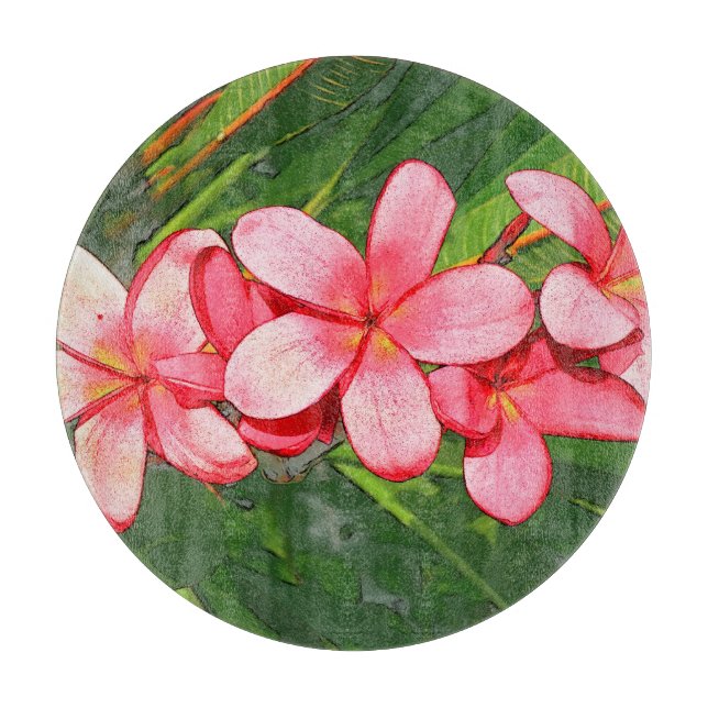 Rosa tropisk frangipani-konst (Framsidan)