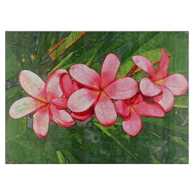 Rosa tropisk frangipani-konst (Framsidan)