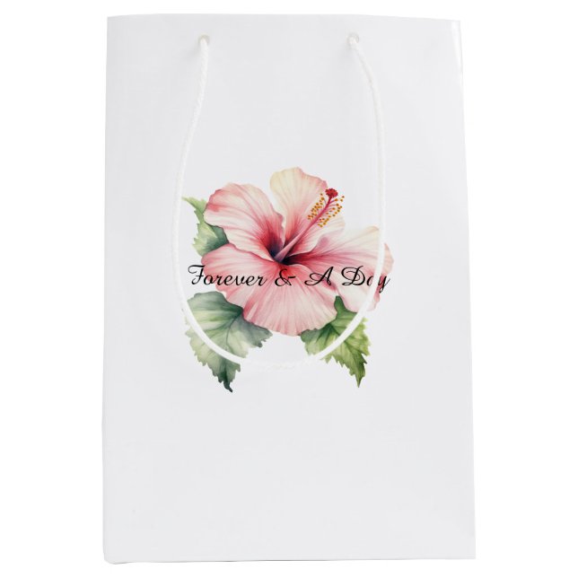 Rosa tropisk hibiskus blommande bröllop (Framsidan)