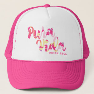 Rosa tropisk "Pura Vida" Costa Rica souvenir Keps