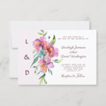 Rosa tropiska blommande anpassade bröllop