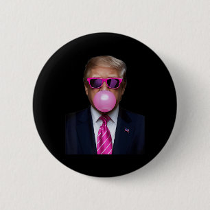 Rosa Trump Bubble Gum Gift 2024 Omröstning Roligt Knapp