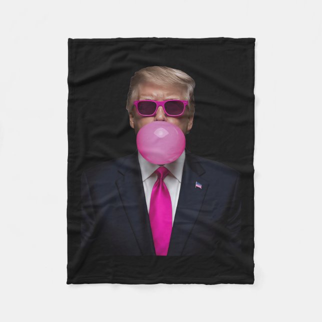 Rosa Trump Bubble Gum Shirt 2024 Fleecefilt (Framsidan)