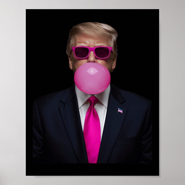 Rosa Trump Bubble Gum Shirt 2024 Poster (Framsidan)