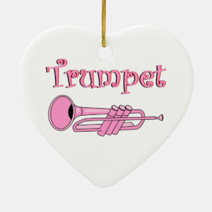 Rosa Trumpet Ceramic Ornament